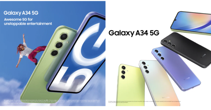 Samsung Galaxy A34 and Samsung Galaxy A54 5G