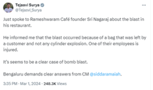 Rameshwaram Cafe blast News